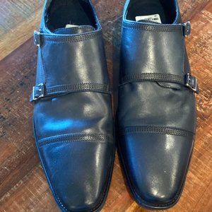 Men's Navy Monkstrap Dress Shoes